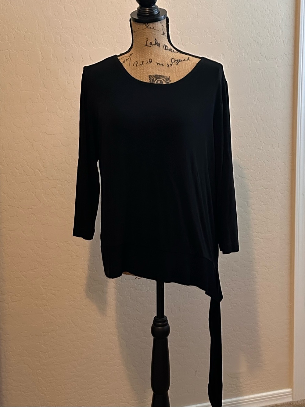 Chico’s Travelers | Black Tie-Hem Women's Top